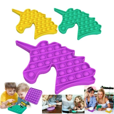 £0.99 • Buy Unicorn Animal Push Fidget Toy Stress Relief Popper Poppet Bubble Kids Gifts