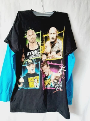 £15.20 • Buy WWE John Cena, The Rock Dolp Ziggler Ryback Vtg Boys XL Shirt