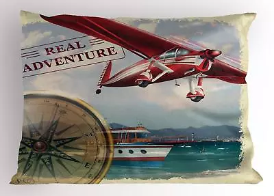 Adventure Pillow Sham Decorative Pillowcase 3 Sizes Bedroom Decor Ambesonne • $19.99