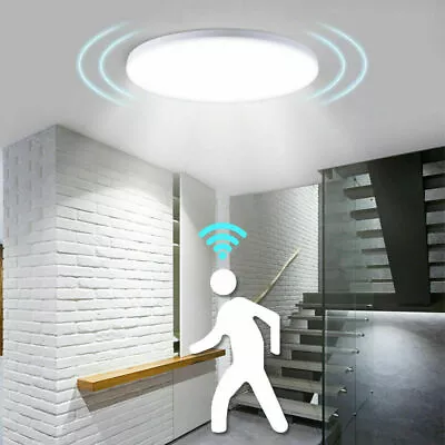£11.99 • Buy PIR Motion Sensor LED Ceiling Lamp 220V 12W For Bathroom Foyer Hallways Bedroom 