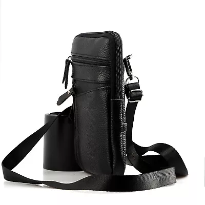 Men Leather Cell Phone Loop Belt Bag Waist Holster Pack Shoulder Pouch Crossbody • $9.19