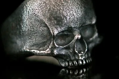 Silver 925 Memento Mori Skull Ring Rare • $79