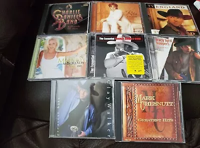 Lot Of 8 Country Music CD's In Original Cases Well Cared For Excellent Condition • $8.99