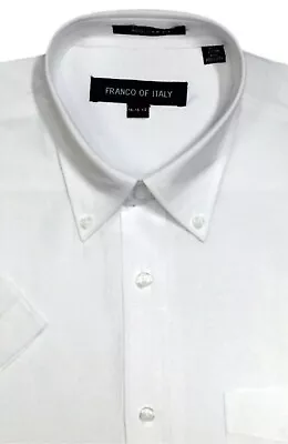 Men's Short Sleeve Button Down Shirts Cotton Blend Oxford #SG02BS • $15.98