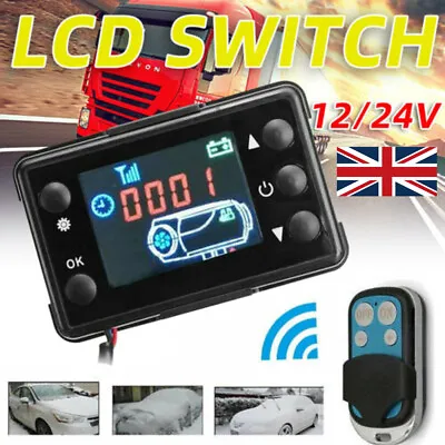 12V Car Air Diesel Heater LCD Switch Parking Controller 4 Button Remote Control • £9.79