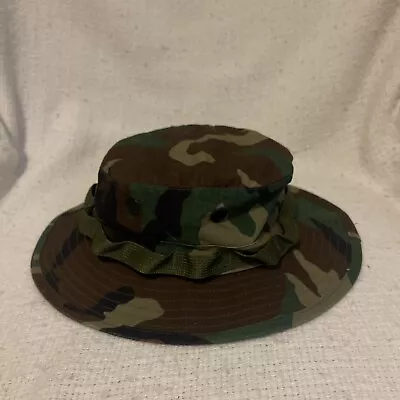 Vtg Military Boonie Bucket Hat Sun Hot Weather Type II 7-1/4  MIL-SPEC-H-43577 • $20