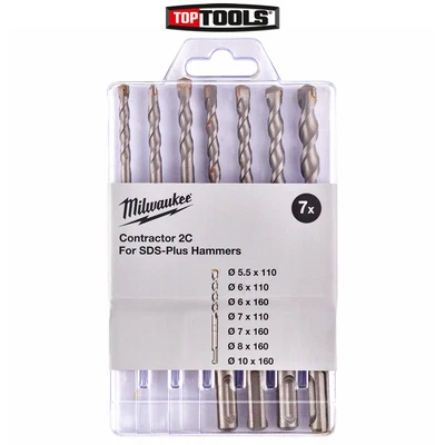 £7.97 • Buy Milwaukee 4932471245 7 Piece SDS Plus Drill Bit Set
