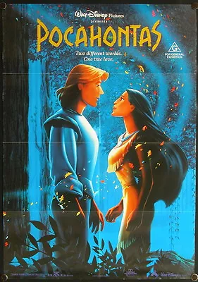 Pocahontas (1995) Australian One Sheet WALT DISNEY • $40