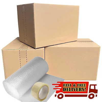 Removal Packing Box STRONG LARGE QUALITY Cardboard House Moving Boxes • £14.99