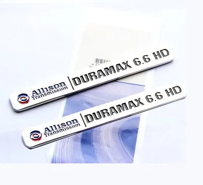 2x ALLISON TRANSMISSION 6.6 HD VORTEC EMBLEMS BADGES GM 2500HD 3500HD UF NEW • $21.45