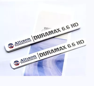 2x OEM ALLISON TRANSMISSION 6.6 HD VORTEC EMBLEMS BADGES GM 2500HD 3500HD UF NEW • $20.34