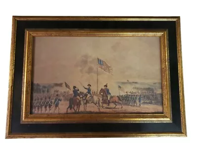 Vintage Battle Of New Orleans By S. Seymour Art Print Framed • $1300