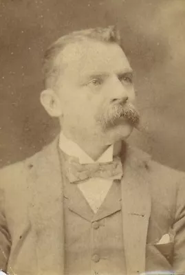 Edwardian Photograph Gentleman Named Frank Phillips Mustache Suit • $5.60