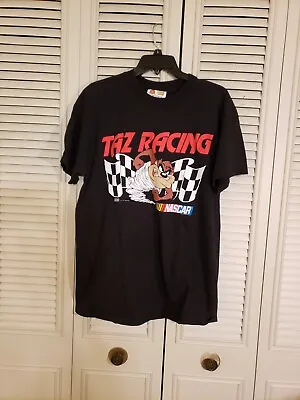 Vintage 1997 Warner Bros Looney Tunes Taz Racing NASCAR Shirt Mens L Made In USA • $29.99
