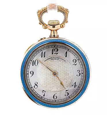 Vacheron Constantin 18Kt Gold Pocket Watch With Old Cut Diamond Necklace • $13803