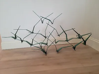 Signed Mid-Century Modern  Flock Of Birds  Wall Sculpture By Curtis Jere • $900