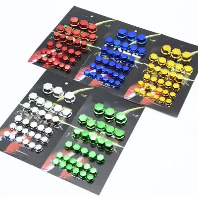 $6.61 • Buy 30Pcs Motorcycle Screw Nut Bolt Caps Chrome Plating Screw Covers Set Accessories