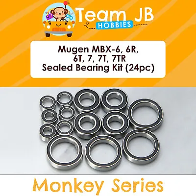 Mugen MBX-6 6R 6T 7 7T 7TR - 24 Pcs Rubber Sealed Bearings Kit • $22.99