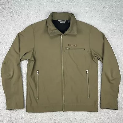 Marmot Jacket Adult Medium Green Olive Softshell Pockets Full Zip • $42