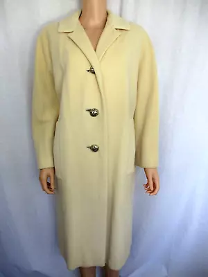 Vintage Frances Brewster Womens Cashmere Coat Small Ivory Fully Lined • $79