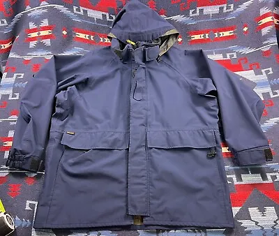 Propper Jacket Blue GoreTex Waterproof Parka Coat NO Liner Military Sz L/XL • $107.99