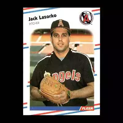 Jack Lazorko 1988 Fleer California Angels #494 R326U 92 • $1.59
