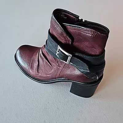 NIB Miz Mooz Leather Jaycee Boots In Merlot Size 36 Or 5.5-6 US • $89