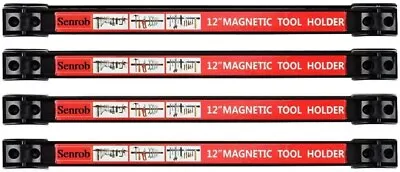 4 PACK Magnetic Tool Holder Bar Set Garage Storage Strip Socket Wrench Organizer • $25.99