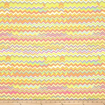 FQ Kaffe Fassett Collective  Zig Zag -Yellow Pink Blue Fabric Cotton Quilts New • $3.75