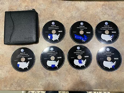 04-06 VW Phaeton Navigation DVD 7 Discs With Leather Embossed Wallet • $99.95