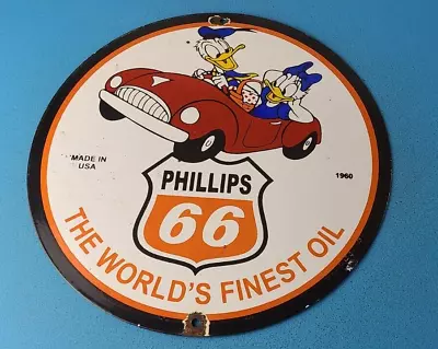 Vintage Phillips 66 Gasoline Porcelain Gas Motor Oil Service Station Pump Sign • $140.47