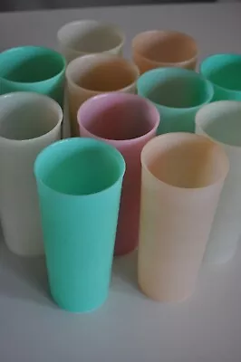 Vintage Tupperware Plastic Cups Tumblers Set Of 11 - 1970’s Prop/Display • $24