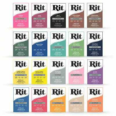 Rit Dye Powder Fiber Dye For Fabric Cotton Wool Nylon Plastics Silk Linen Rayon  • £4.99