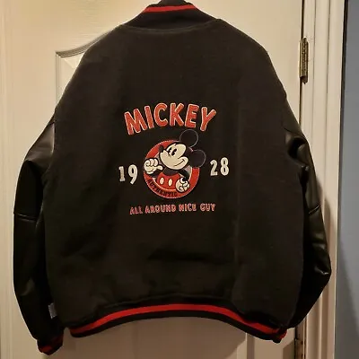 Disney Jacket Large Mickey Mouse Club Letterman Varsity Wool Coat Vintage 90s L • $224.87