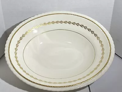 Vintage Monticello Bowl Dish Steubenville White Gold Trim Herman Kupper New York • $10.98