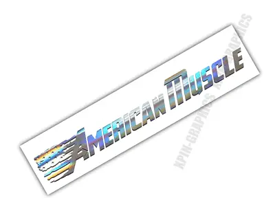 American Muscle Windshield Banner Decal Sticker Oil Slick Chrome • $11.99