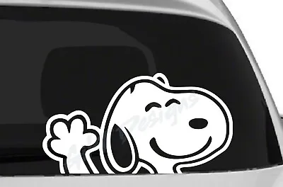 Snoopy Waving Vinyl Decal Sticker Dog Puppy Cute Peanuts Car Truck Funny • $3.17