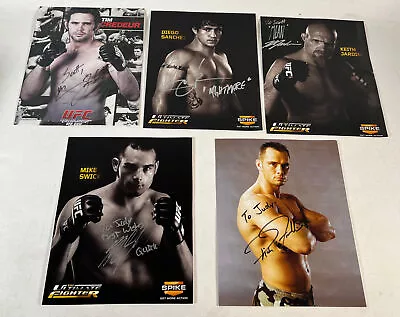 Lot Of 5 UFC Ultimate Fighter Signed Posters 8” X 10” • $24.99