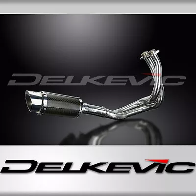 Kawasaki Ninja 650 2017-2024 Complete Exhaust 2-1 8  Round Carbon Muffler • $490.99