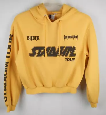 H&M Divided Justin Bieber 2017 Purpose Stadium Tour Hooded Sweatshirt Womens L • $18