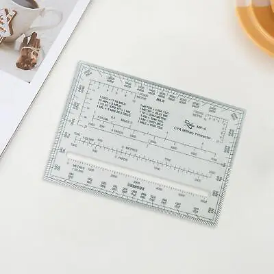 1:25000 1:50000 Protractor Ruler Mils/Meters/Yards For Engineers Architects • $15.73