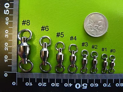 SELECT - DFS BALL BEARING FISHING SWIVELS Sizes 01234568 BLACK NICKEL  • $16.70