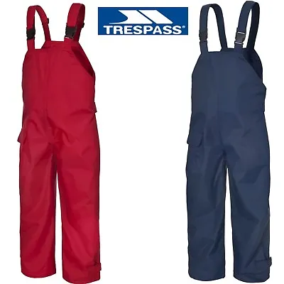 £17.99 • Buy TRESPASS KIDS WATERPROOF DUNGAREES RAIN OVER TROUSERS BOYS OR GIRLS 12m To12yrs