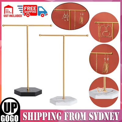 $10.98 • Buy Jewelry Display Stand T-shape Earring Necklace Rack Tabletop Holder White Black
