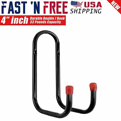 Heavy Duty Metal Wall Mount Garage Storage Double J Utility Bike Hook Hanger • $8.50