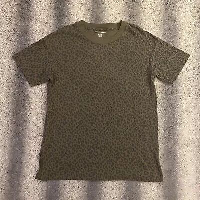 American Eagle Leopard Print Tee Shirt Mens XS Green Cheetah Print Extra Small • $3.99