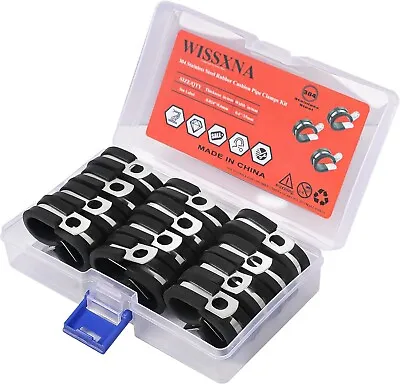 WISSXNA 1/2'' Wire Cable Clamps Set-Stainless Steel 304 Cushioned Loom (24PACK) • $12.99