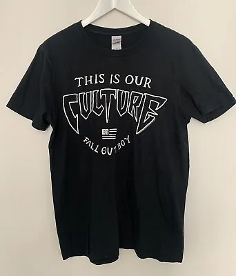 Fall Out Boy - This Is Our Culture Black With White Logo Print Size Medium • £7.95