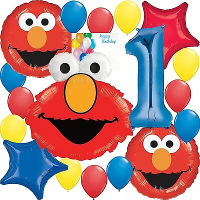 Elmo Party Supplies Balloon Decoration Bouquet 1st Birthday  • $22.99
