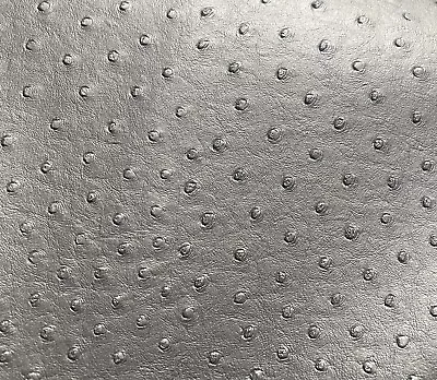 Metallic Silver Ostrich Faux Vinyl Marine Grade UV Resistance Waterproof Fabric • $29.99